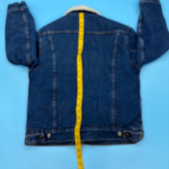 Vintage Gap Pioneer Jacket Mens M Denim Jean Trucker Sherpa Lined Western - Picture 6 of 10